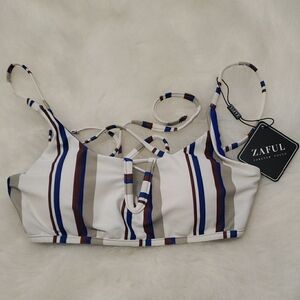 Zaful Striped Bikini Top